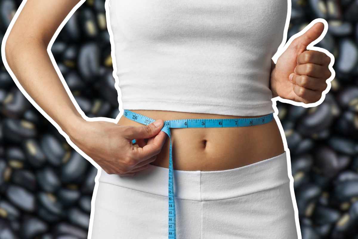 fagioli neri donna metro addome